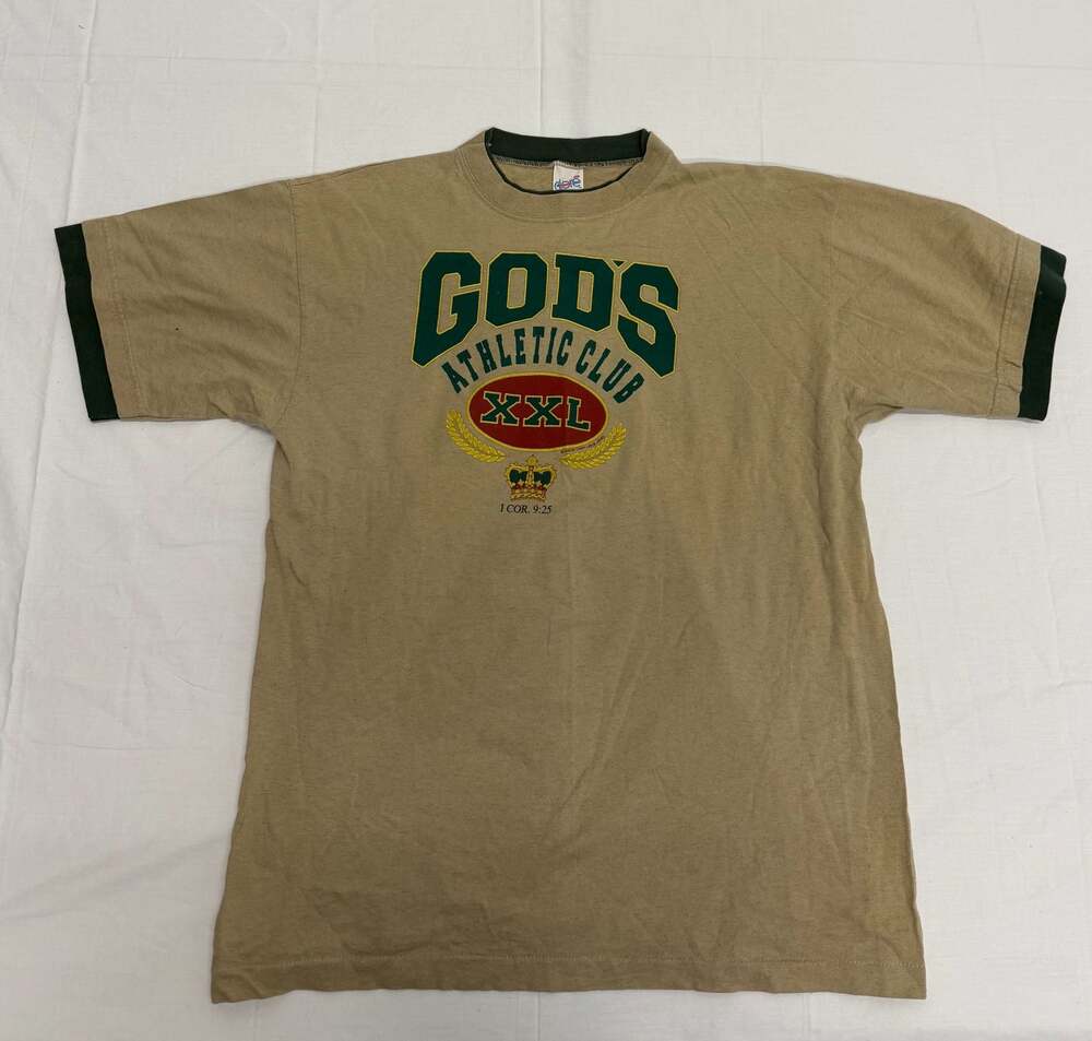 Vintage 90s Alore God's Athletic Club Graphic T-Shirt Size XL